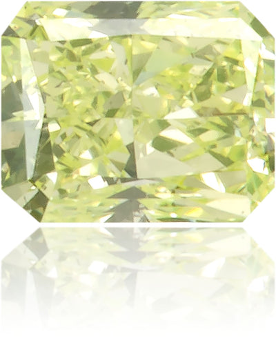 Natural Green Diamond Rectangle 0.14 ct Polished