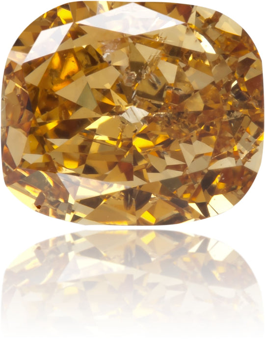 Natural Orange Diamond Cushion 0.61 ct Polished