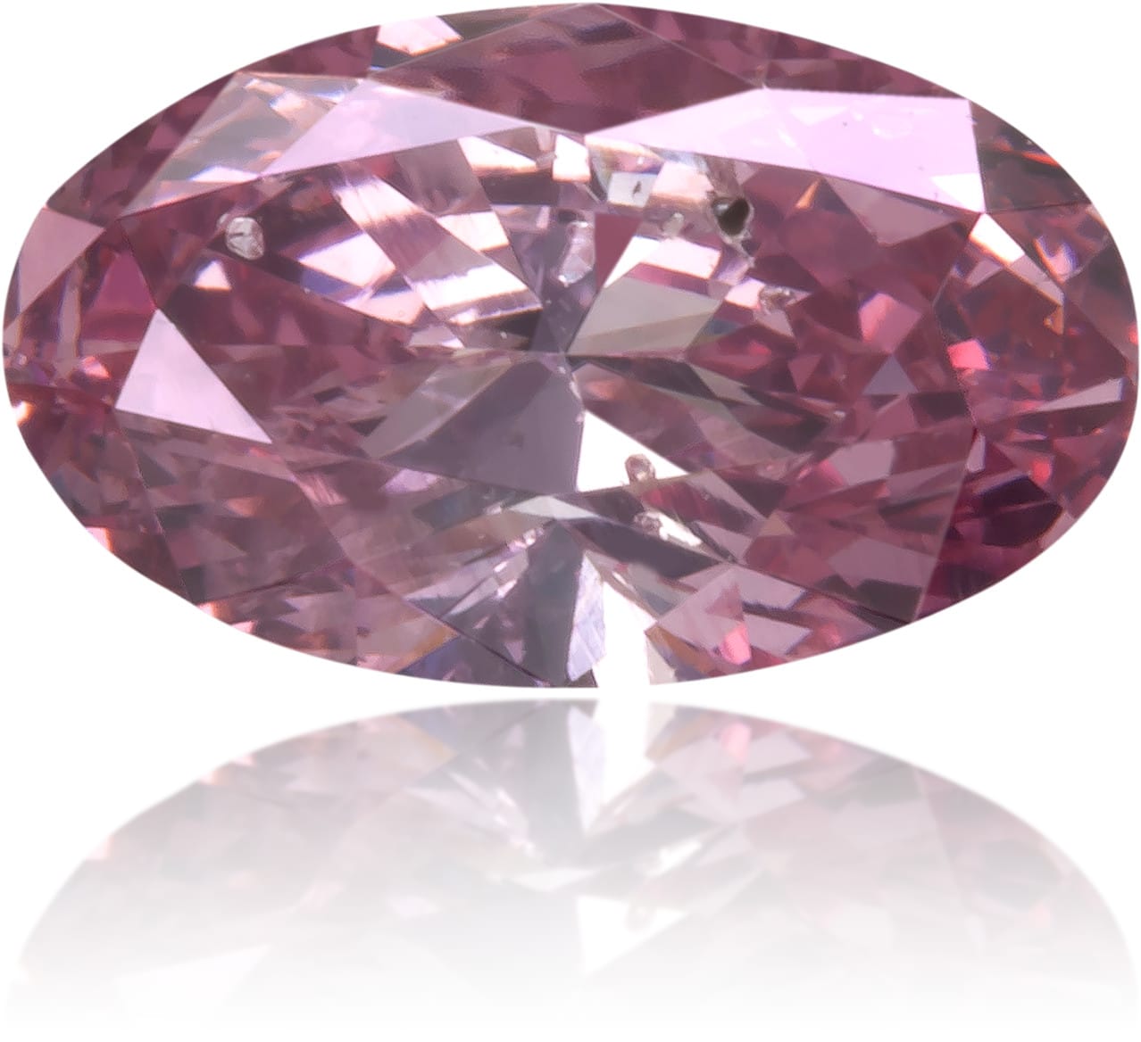 Natural Pink Diamond Oval 0.48 ct Polished