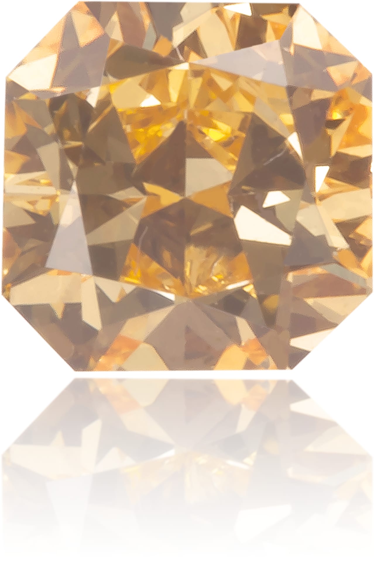 Natural Orange Diamond Square 0.23 ct Polished
