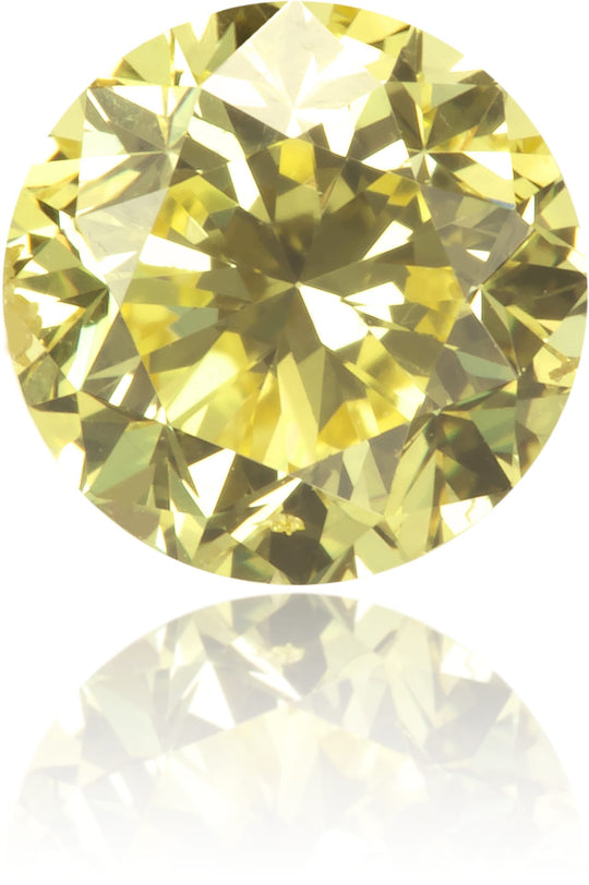 Natural Yellow Diamond Round 0.68 ct Polished