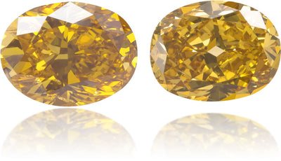 Natural Yellow Diamond Oval 1.96 ct set