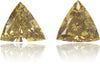 Natural Green Diamond Triangle 0.33 ct set