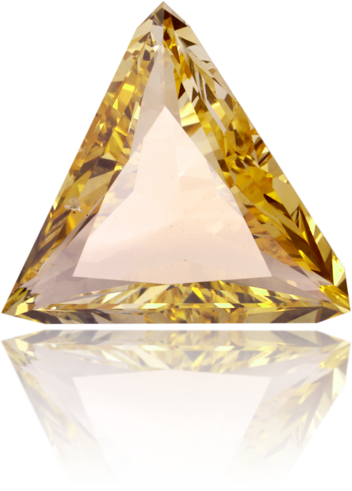 Natural Yellow Diamond Triangle 1.12 ct Polished