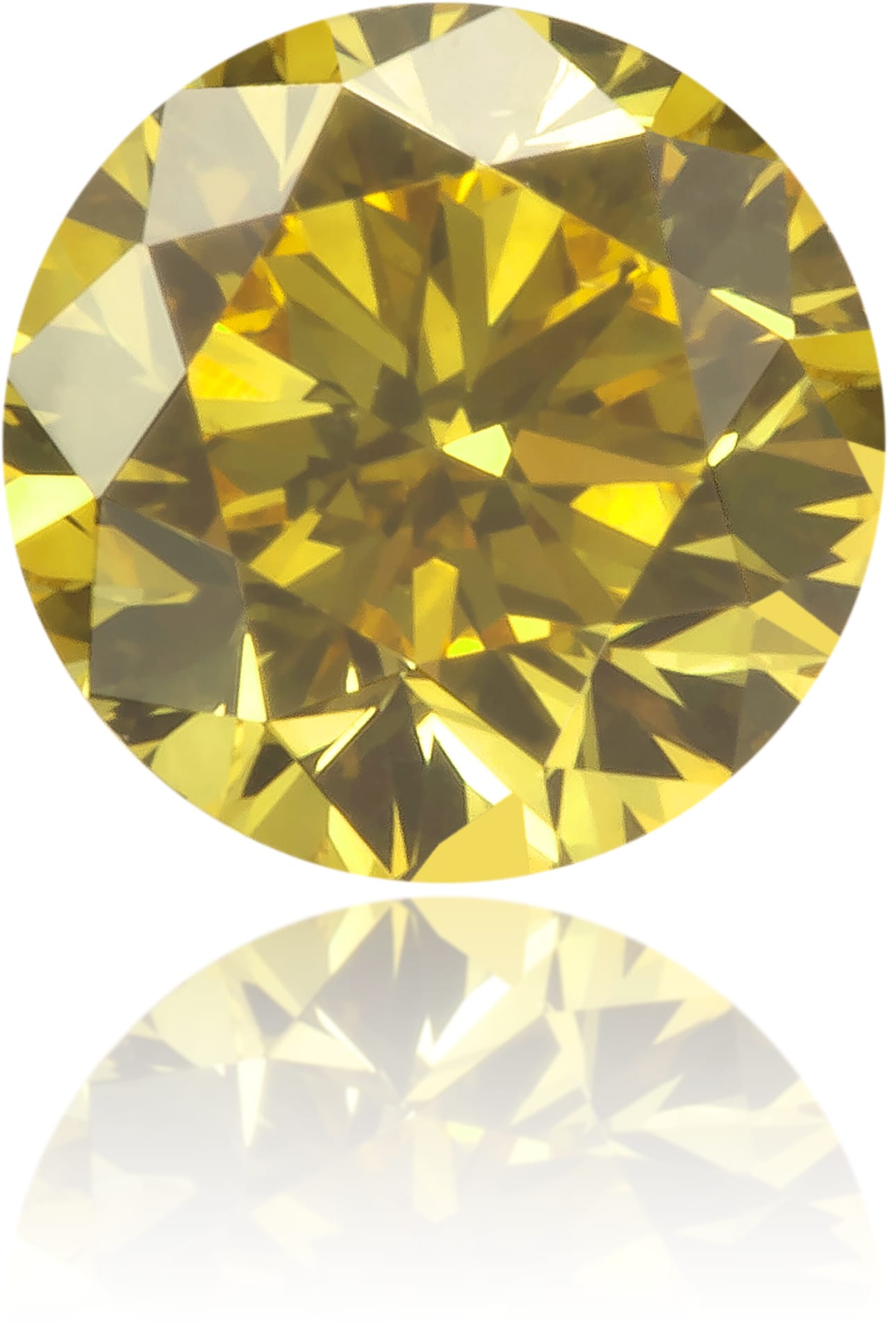Natural Yellow Diamond Round 0.32 ct Polished