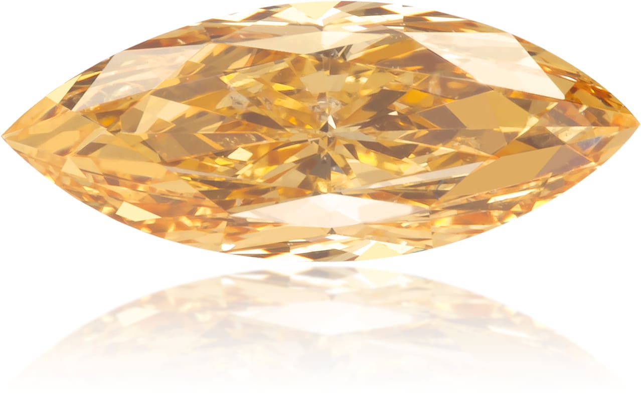 Natural Orange Diamond Marquise 0.60 ct Polished