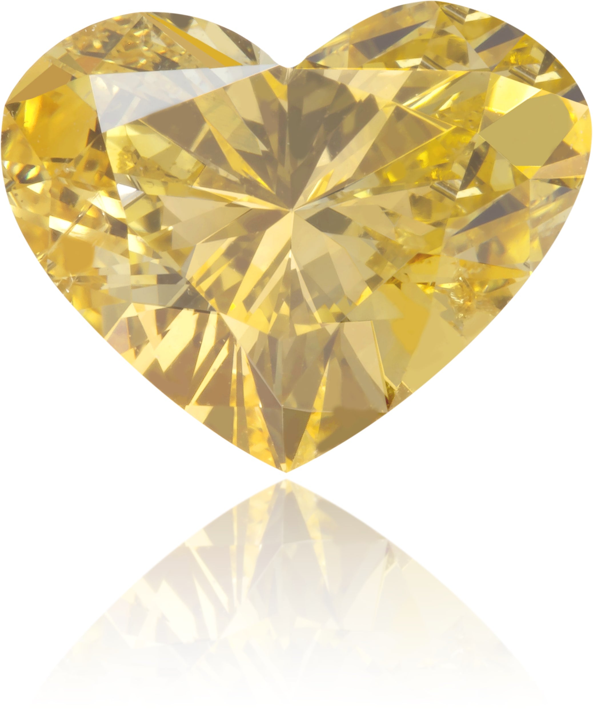 Natural Yellow Diamond Heart Shape 1.62 ct Polished