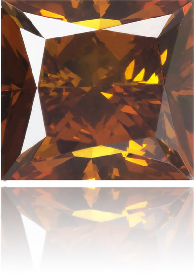 Natural Orange Diamond Square 1.66 ct Polished