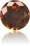 Natural Orange Diamond Round 0.91 ct Polished