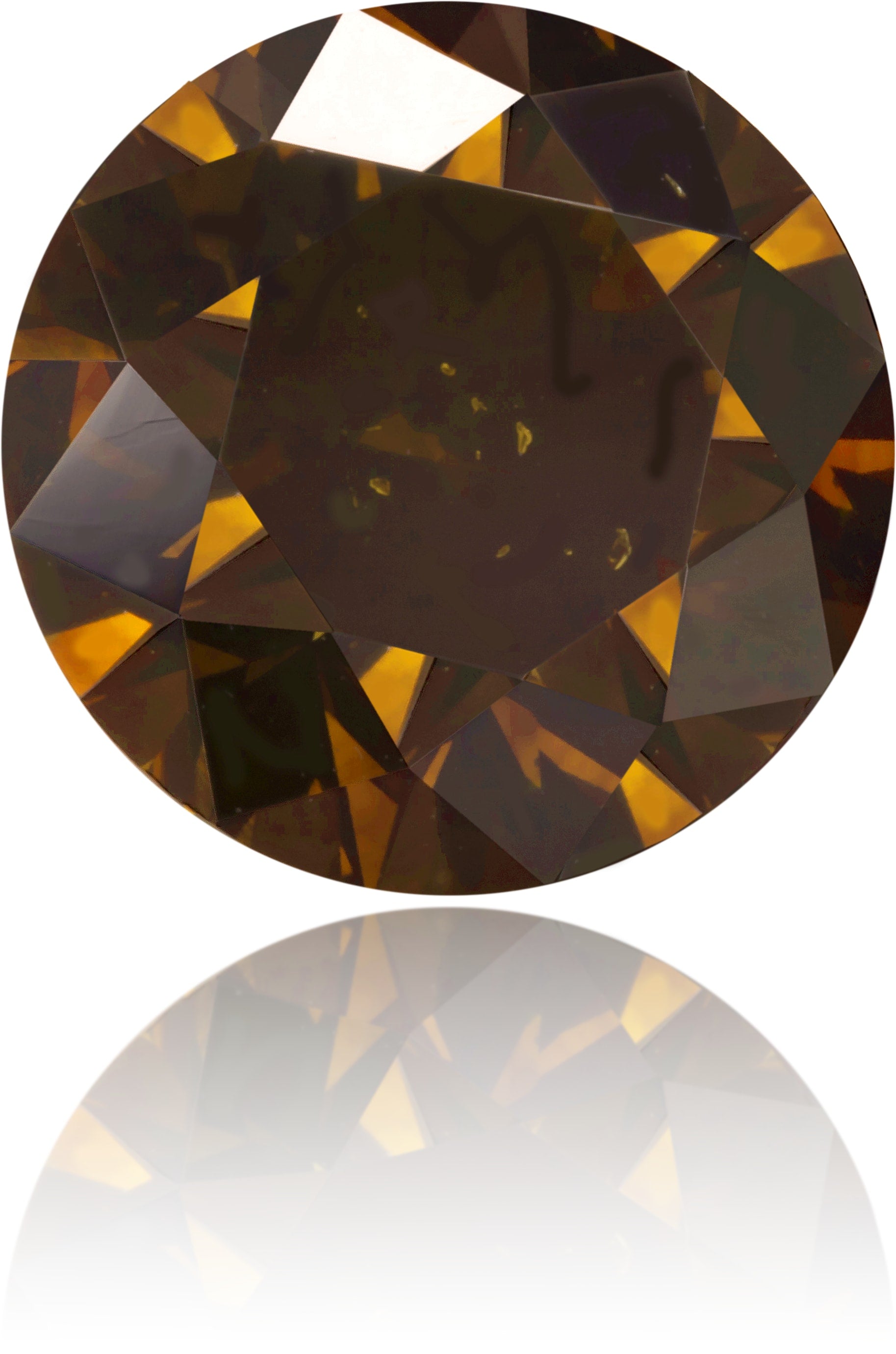Natural Brown Diamond Round 2.04 ct Polished