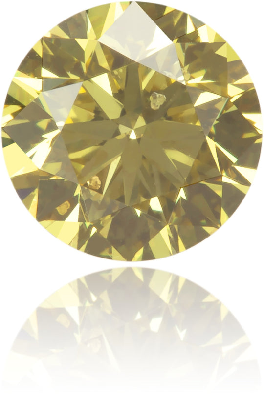 Natural Yellow Diamond Round 0.43 ct Polished