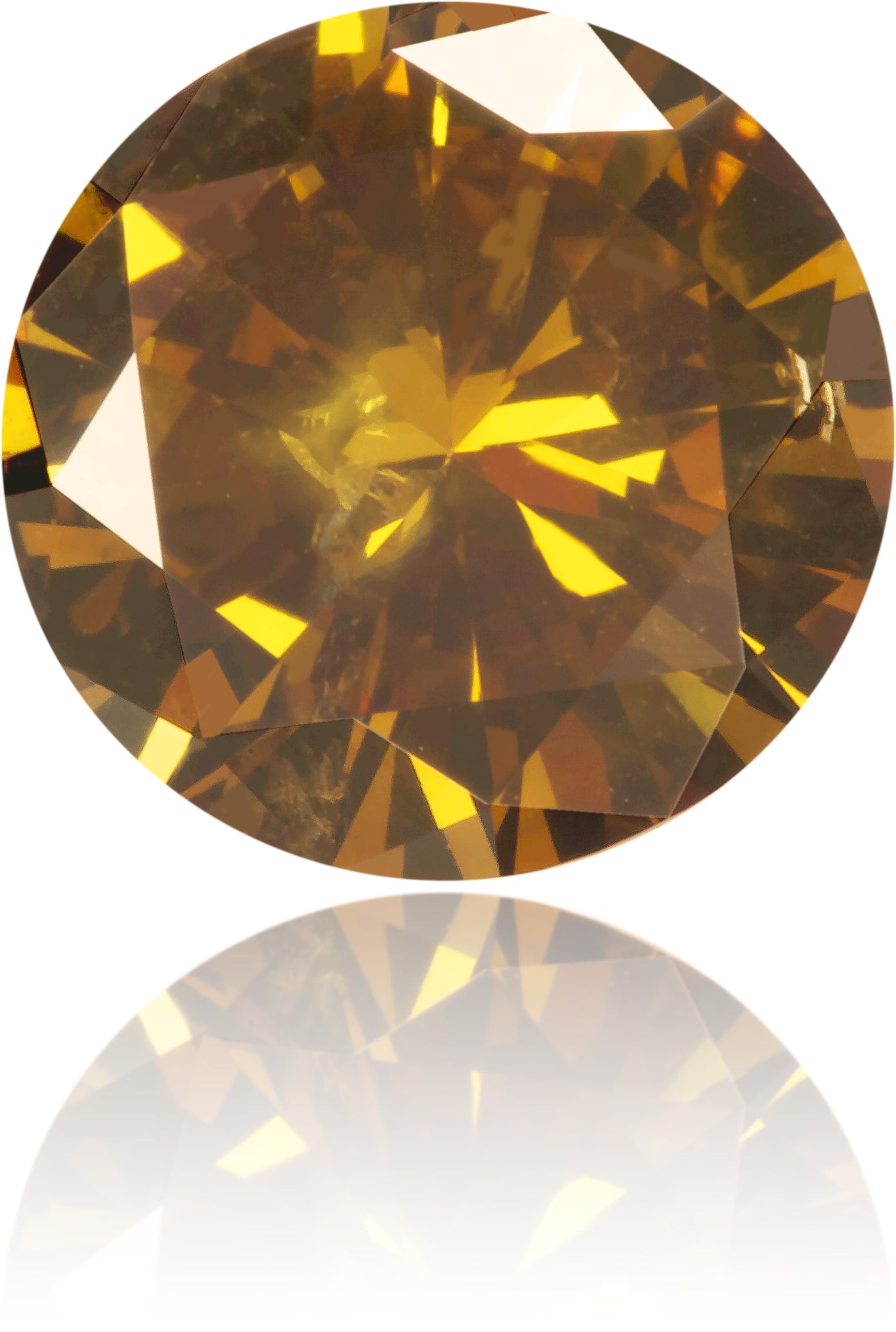 Natural Orange Diamond Round 1.11 ct Polished