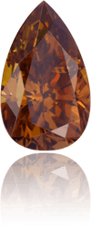 Natural Orange Diamond Pear Shape 1.05 ct Polished