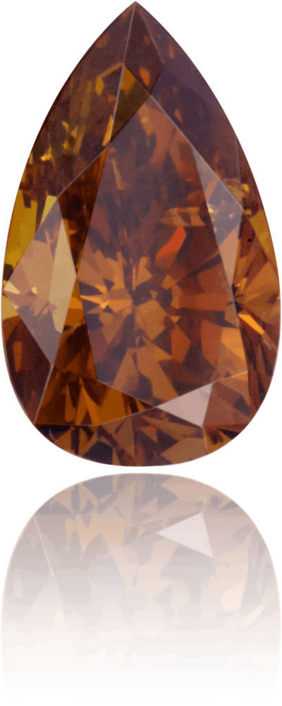 Natural Orange Diamond Pear Shape 1.05 ct Polished