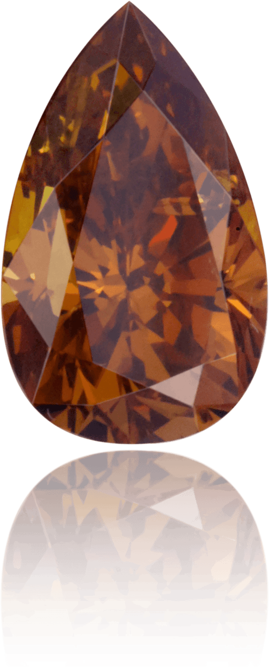 Natural Orange Diamond Pear Shape 1.05 ct Polished