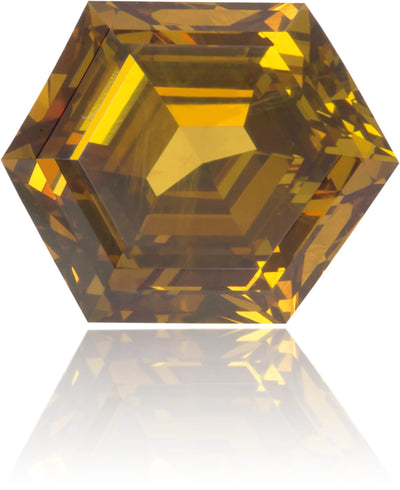 Natural Orange Diamond Hexagon 1.10 ct Polished