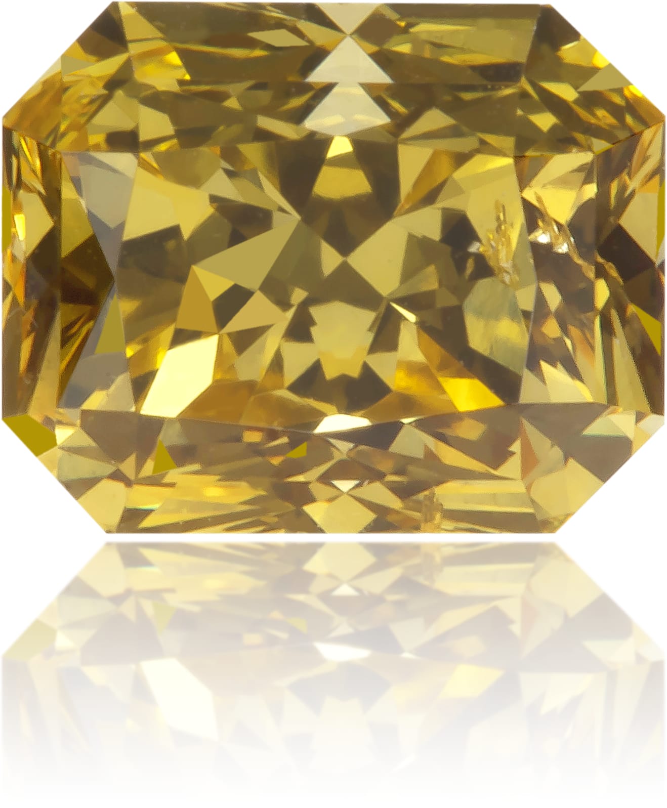 Natural Green Diamond Rectangle 1.01 ct Polished