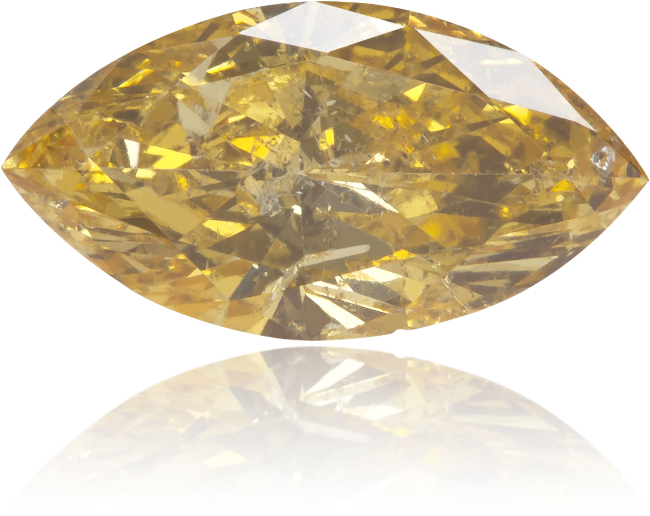 Natural Orange Diamond Marquise 1.00 ct Polished