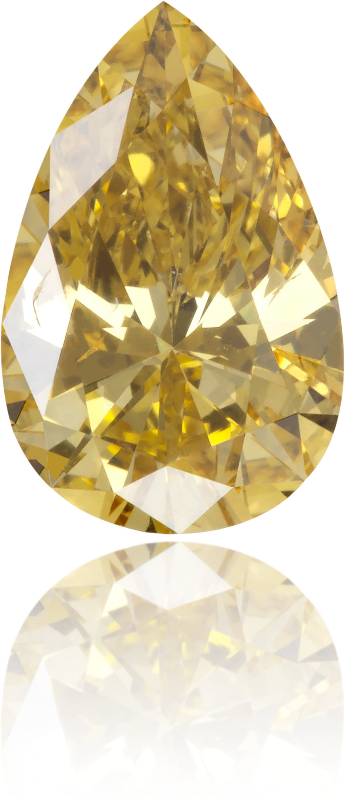 Natural Yellow Diamond Pear Shape 0.76 ct Polished