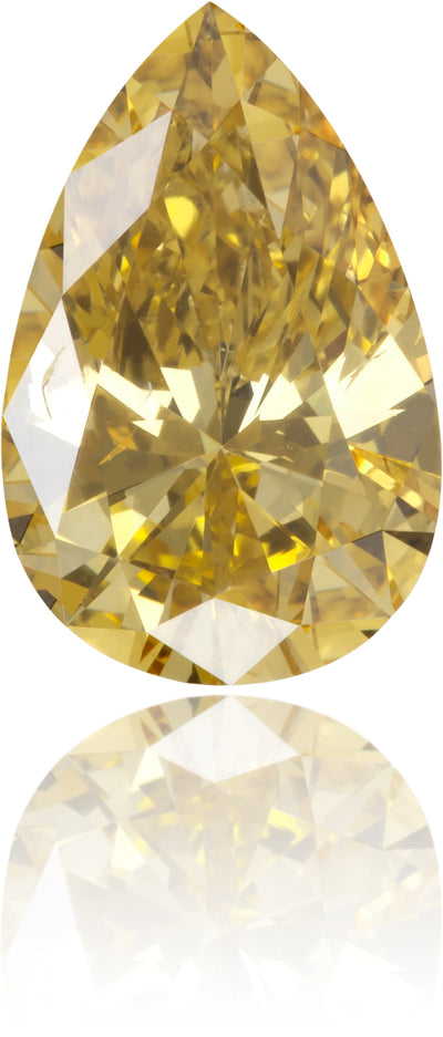 Natural Yellow Diamond Pear Shape 0.76 ct Polished
