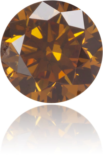 Natural Orange Diamond Round 0.34 ct Polished