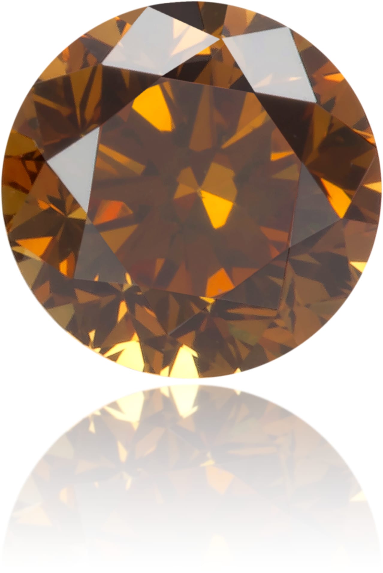 Natural Orange Diamond Round 0.33 ct Polished