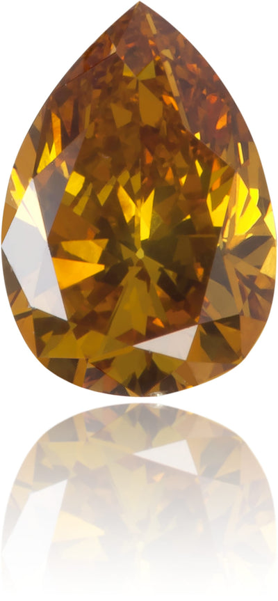 Natural Orange Diamond Pear Shape 0.31 ct Polished