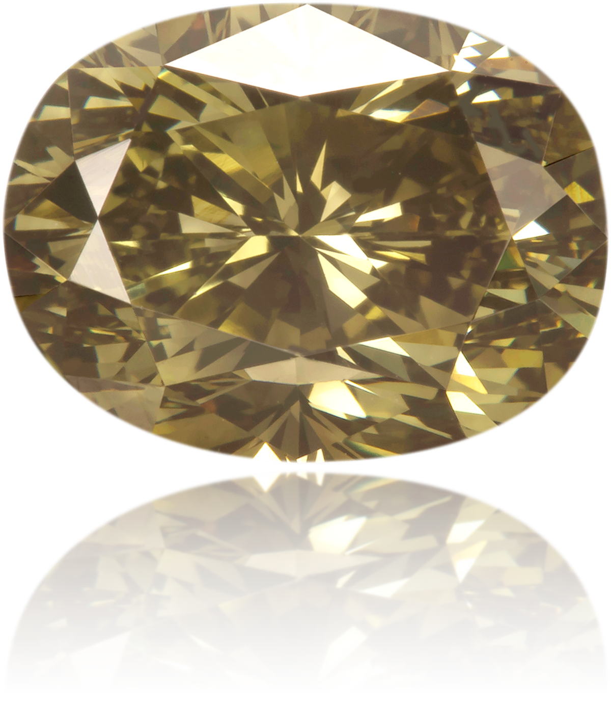 Natural Green Diamond Oval 2.46 ct Polished
