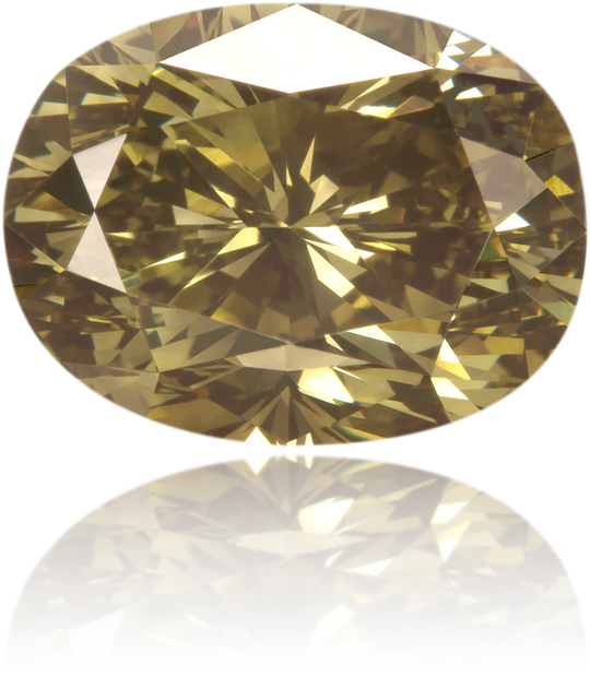 Natural Green Diamond Oval 2.46 ct Polished