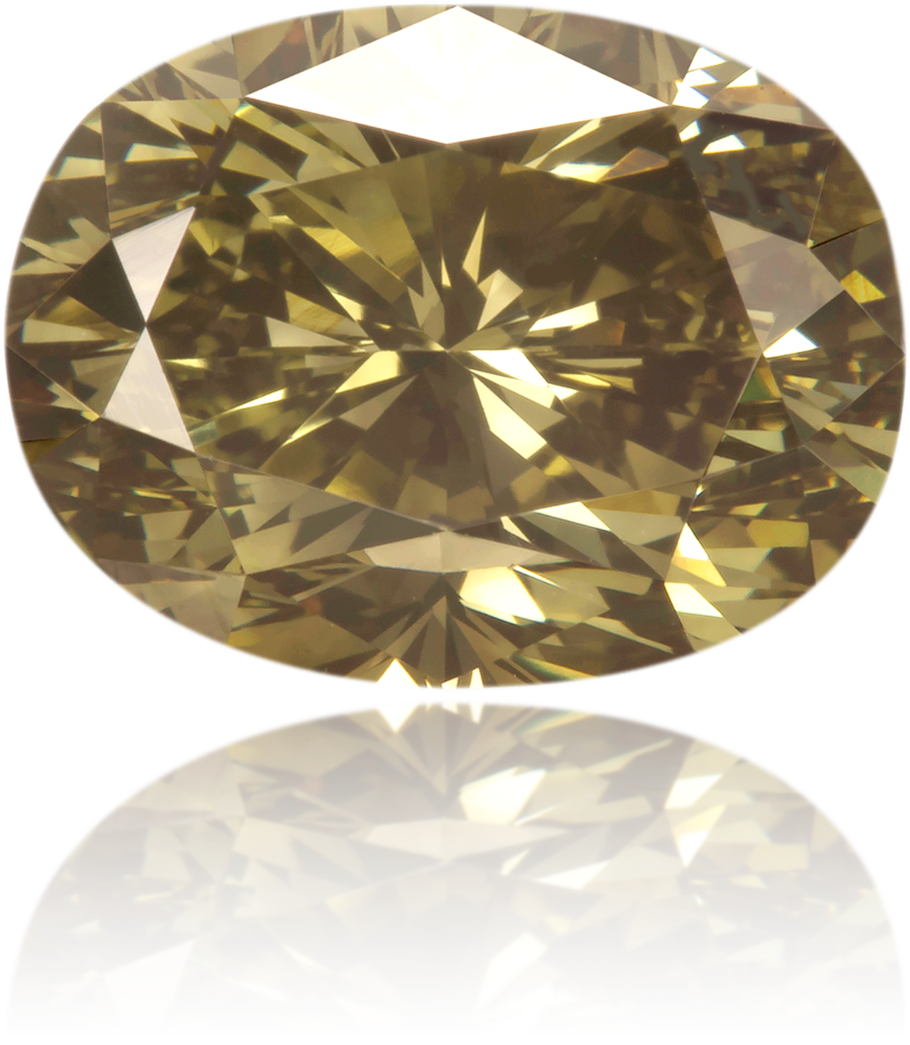 Natural Green Diamond Oval 2.46 ct Polished