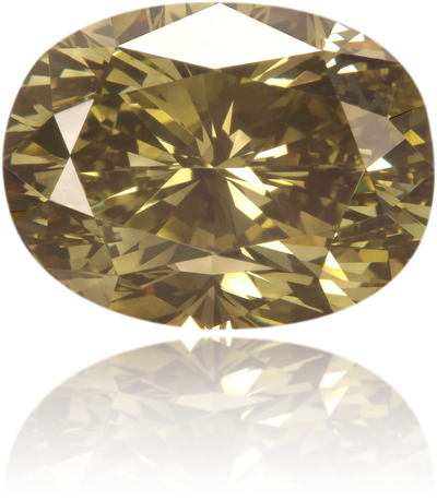 Natural Green Diamond Oval 2.46 ct Polished