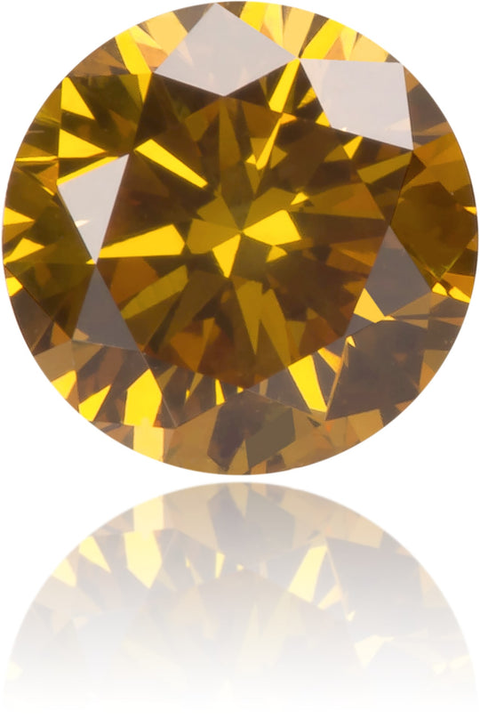 Natural Orange Diamond Round 0.40 ct Polished