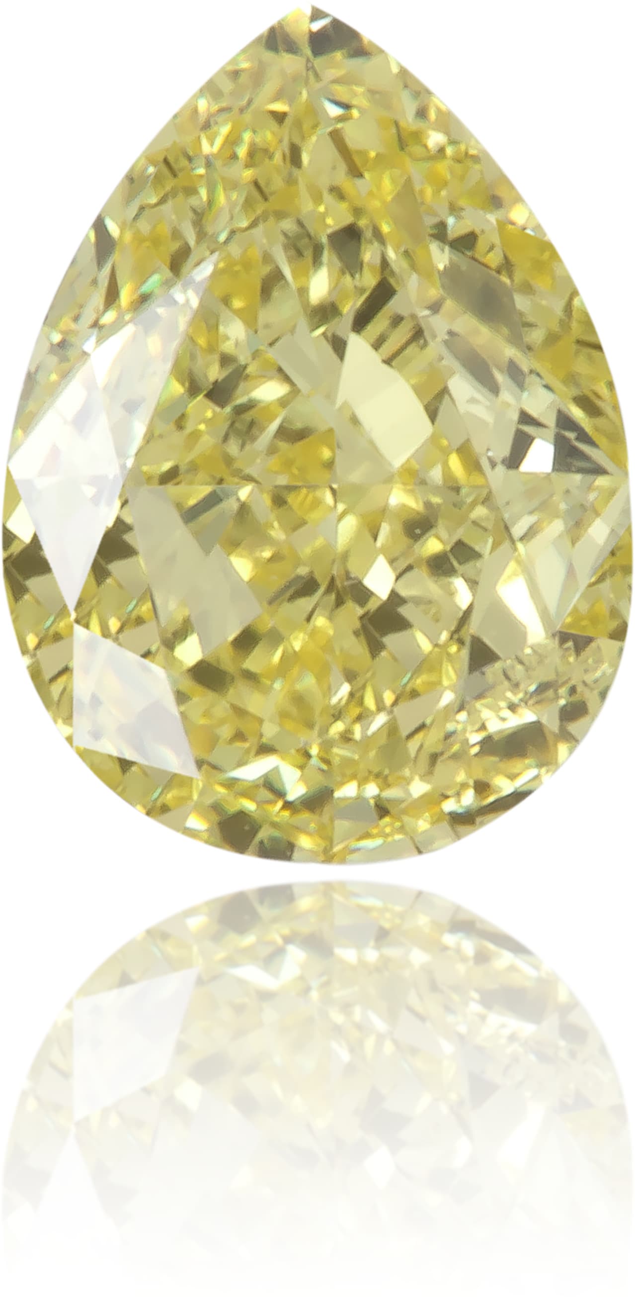 Natural Yellow Diamond Pear Shape 0.38 ct Polished