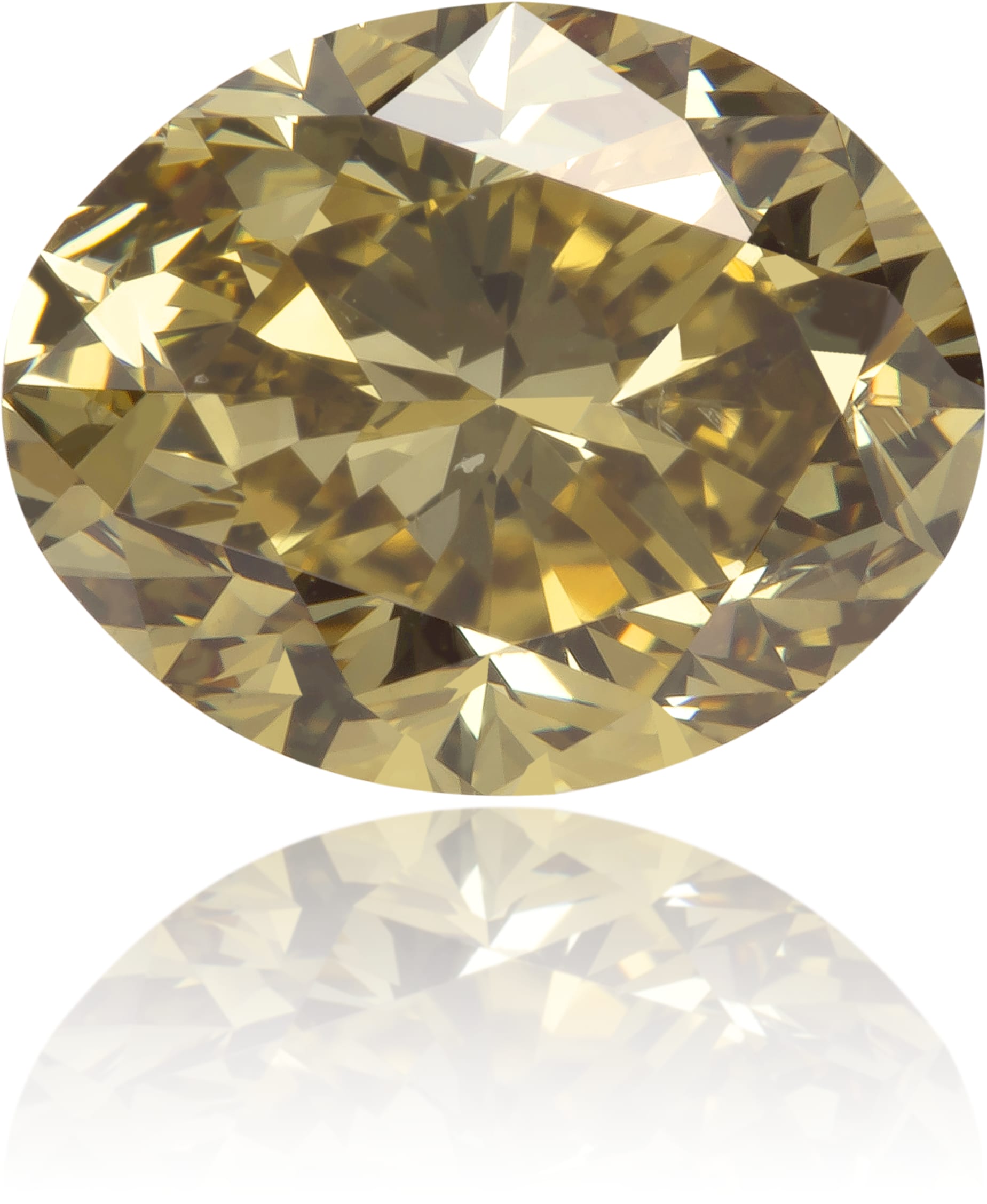 Natural Green Diamond Oval 1.68 ct Polished