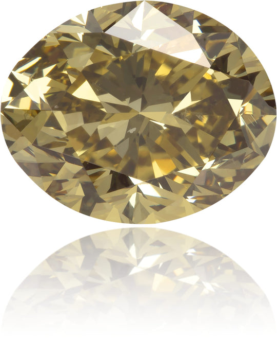 Natural Green Diamond Oval 1.68 ct Polished