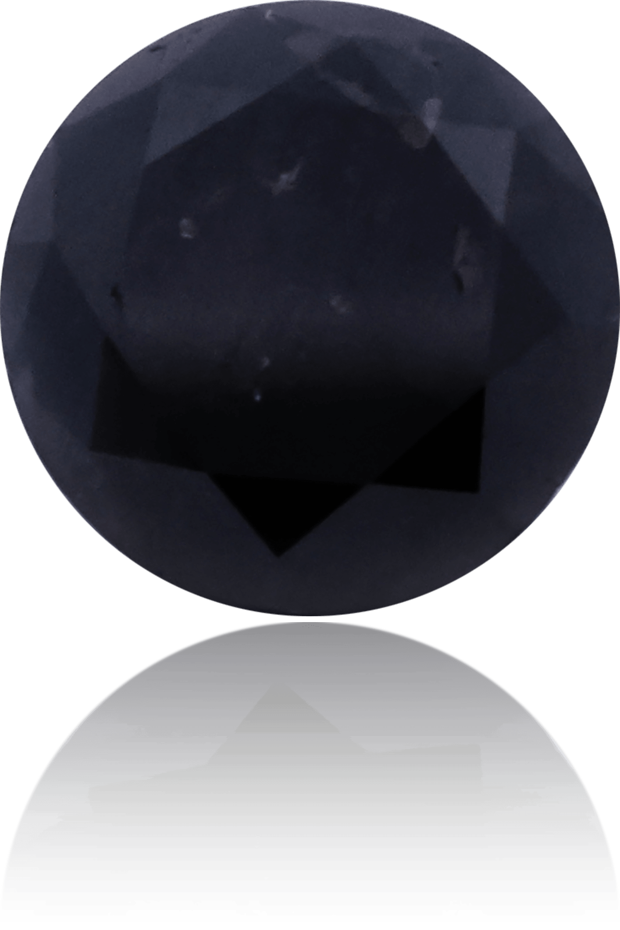 Natural Black Diamond Round 1.37 ct Polished