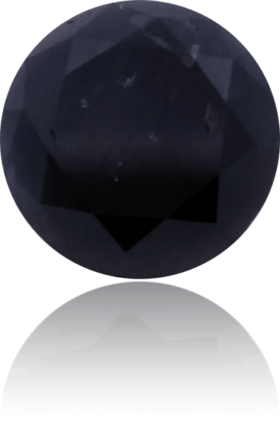 Natural Black Diamond Round 1.37 ct Polished