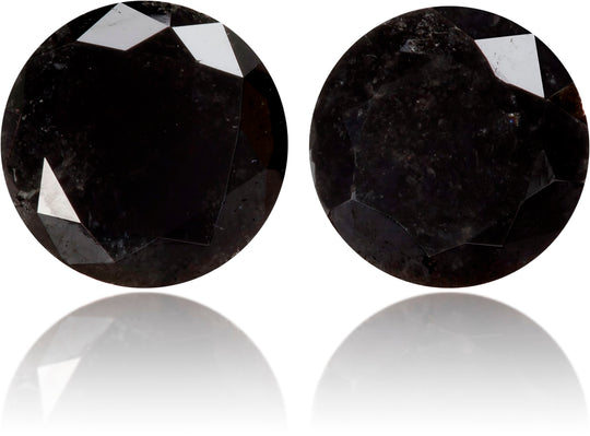 Natural Black Diamond Round 1.71 ct set