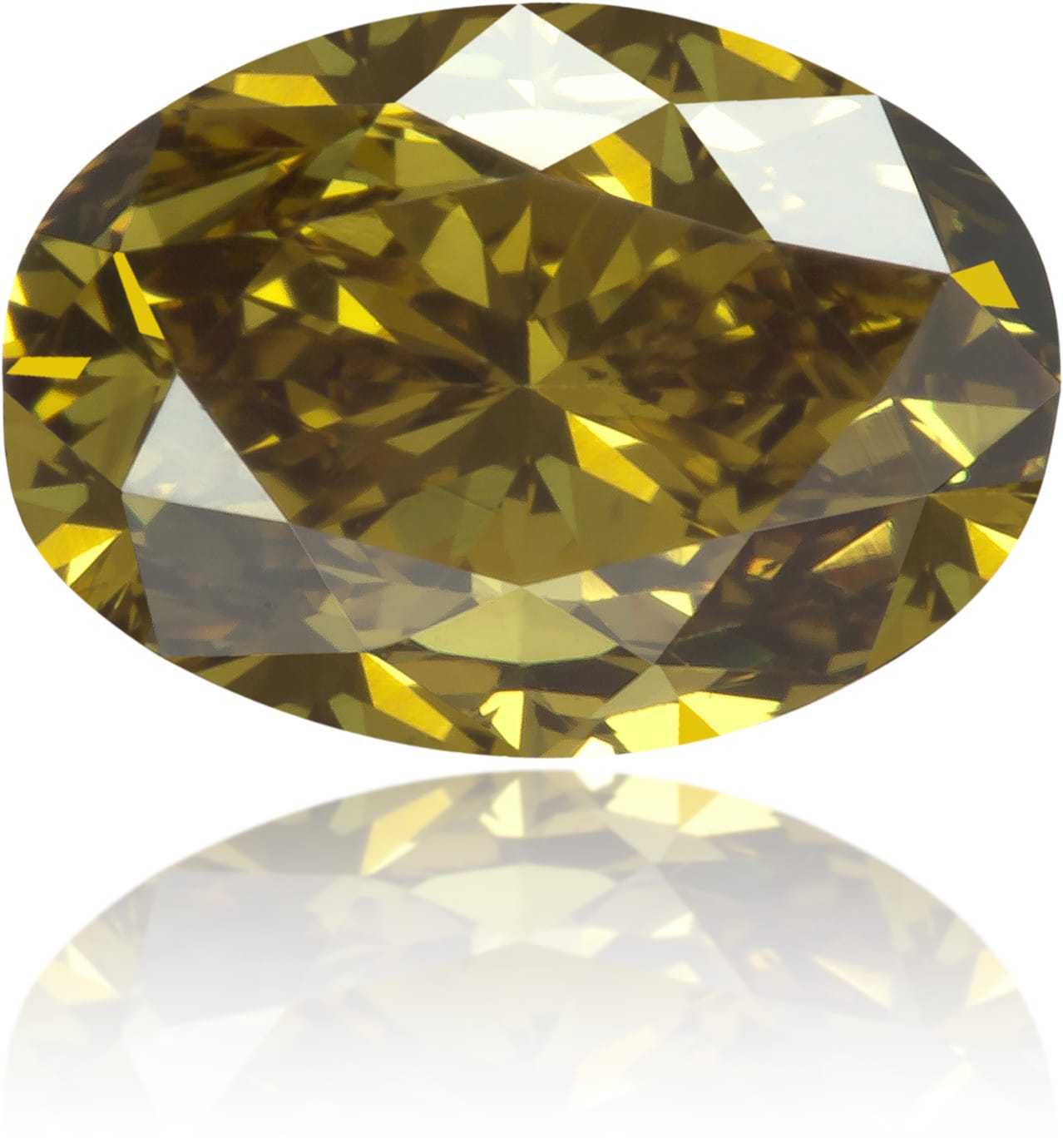 Natural Green Diamond Oval 1.06 ct Polished