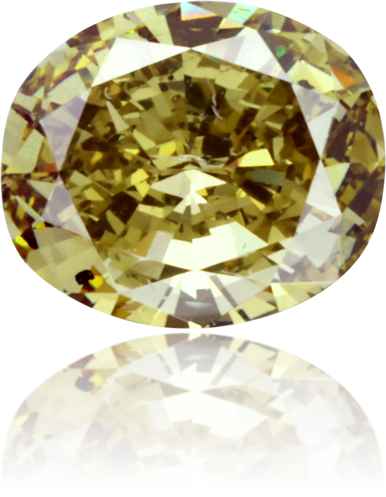 Natural Green Diamond Oval 1.00 ct Polished