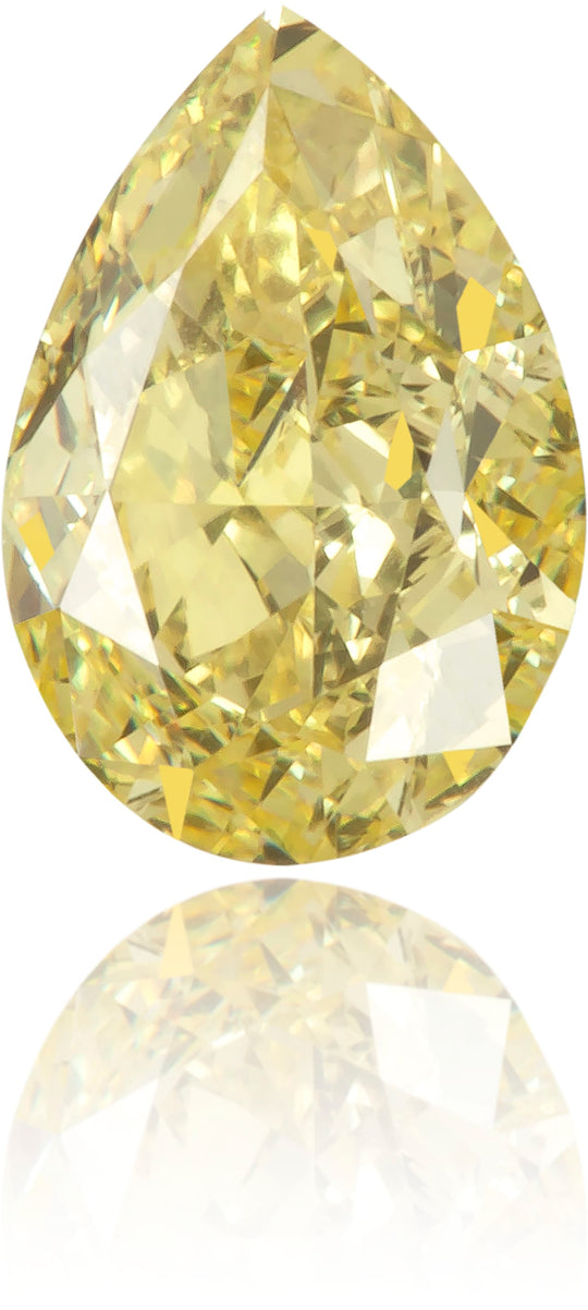 Natural Yellow Diamond Pear Shape 0.54 ct Polished