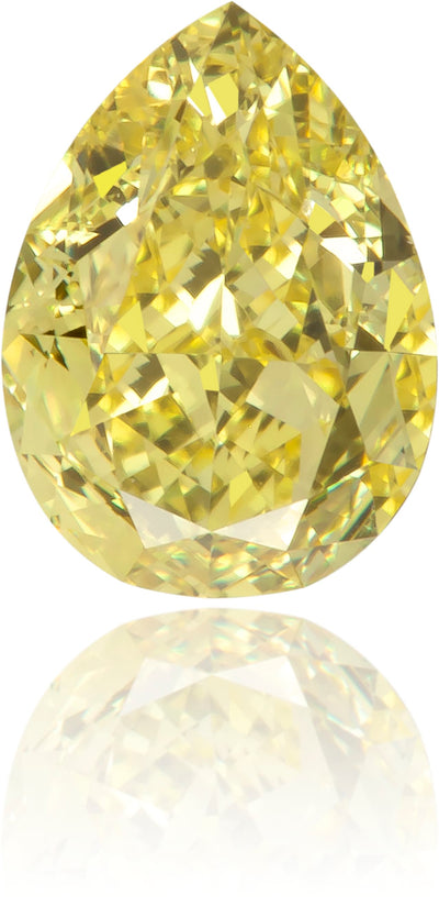 Natural Yellow Diamond Pear Shape 0.53 ct Polished