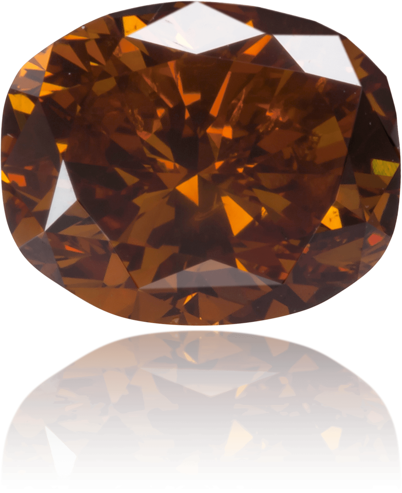 Natural Orange Diamond Cushion 1.21 ct Polished