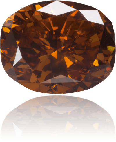 Natural Orange Diamond Cushion 1.21 ct Polished