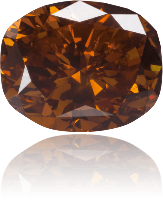 Natural Orange Diamond Cushion 1.21 ct Polished