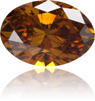 Natural Orange Diamond Oval 1.08 ct Polished