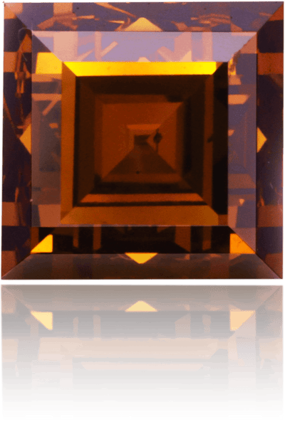 Natural Orange Diamond Square 1.02 ct Polished