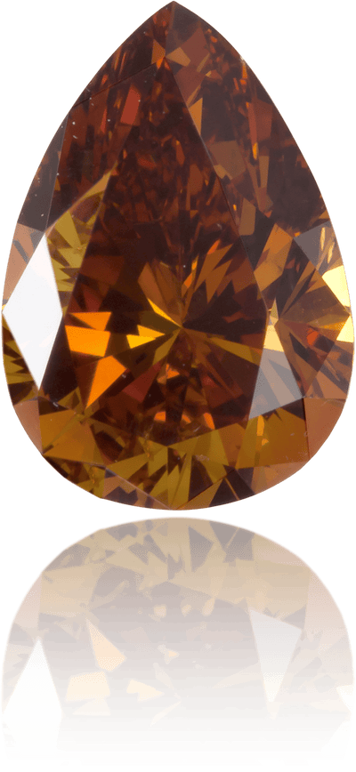 Natural Orange Diamond Pear Shape 0.90 ct Polished