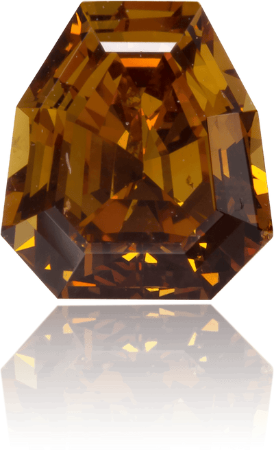 Natural Orange Diamond Shield 0.73 ct Polished