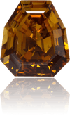 Natural Orange Diamond Shield 0.73 ct Polished